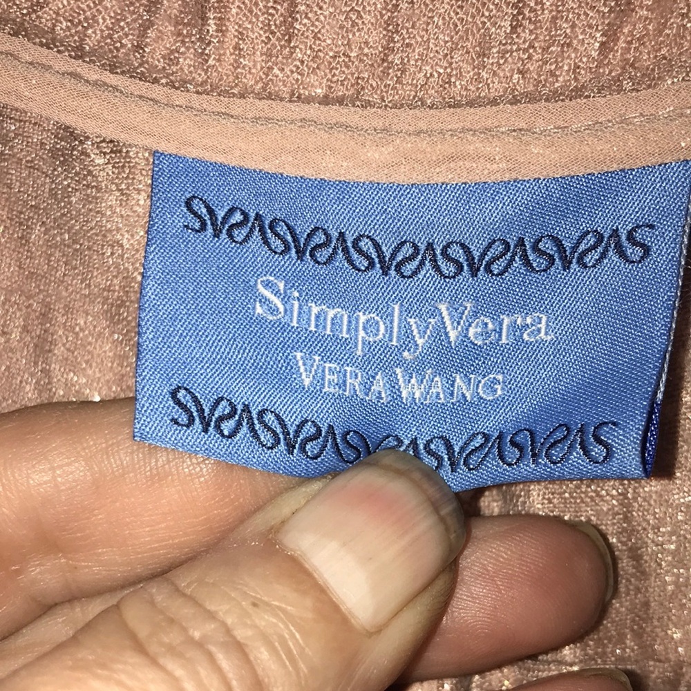 Lux Vintage Simply Vera Wang Classy Sparkling Salmon Beautiful Blazer - Picture 2 of 6